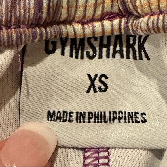 Gymshark Sport Loose Drawstring Women's Shorts Orange Purple Print Size XS - Picture 9 of 9